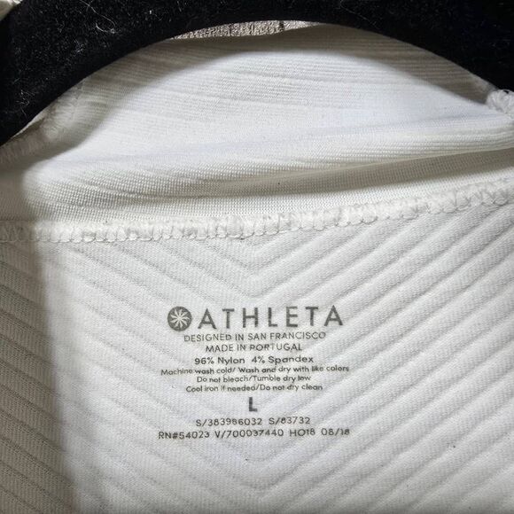Athleta White Seamless Textured Hooded Tunic Top - Picture 4 of 4